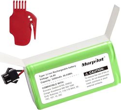morpilot 14.4V 3200mAh Li-Ion Reservbatteri Kompatibel med Conga Excellence 990 950 1090 1790 1990 Ecovacs Deebot N79 N79S DN622 Eufy RoboVac 11 11S 30 35C och IKOHS Netbot SC 14 SE/S 5 med borste