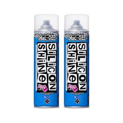 Muc-Off Silicon Shine 500 ml, 2pk - Innovativo Spray Lucidante per Biciclette, Riduce l'Attrito e Dona una Finitura Lucida - Lucido per Biciclette di Tutti i Tipi