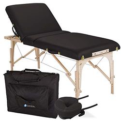 EARTHLITE Avalon TILT Table de massage portable - Incl. étui de rangement, têtière souple et autoajustable et coussin à mémoire de forme (75 cm x 182,5 cm)