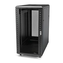 StarTech.com Armadio Rack 32U 19" con Sportello in Vetro, Server rack 4 Montanti con Serratura e Ruote, Profondità Regolabile