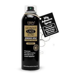EBIN NEW YORK Wonder Lace Bond Adhesive Spray Supreme - Extreme Firm Hold 180ml | Supreme Use, Fast Drying, No Residue, No Build-up, Powerful Hold, All-day Hold, Easy Daily Wig Install