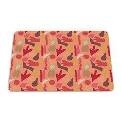 Bonamaison, Rechthoek Pop Art Digital bedrukte muismat, antislip onderkant, voor kantoor en thuis, grootte: 22x18 cm