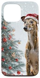 Greyhound Dog Christmas Art Holiday Case for iPhone 13 Pro Max