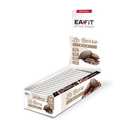 EAFIT LA BARRE FIT - Chocolat - 28 g - 33% de protéines - 98 Kcal par barre - Riche en protéines - Faible teneur en sucres - Riche en fibres - Présentoir de 32 barres
