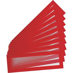 Tarifold Det är 195203 - Pack 10 Magnetiska ramar Port-titlar A5/A4 - för etiketter (55 hög x 210 mm lång)- Magneto PRO för magnetiska whiteboards, färg Röd