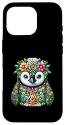 Grazioso pinguino estetico floreale amante dei pinguini Custodia per iPhone 16 Pro