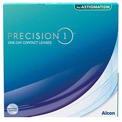 PRECISION 1 Toric Lenti a Contato Giornaliere, 90 Lenti, BC 8.5 mm, DIA 14.5 mm, CYL 1.25, Asse 090, -2.75 Diopt