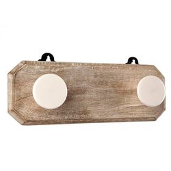 Romimex Porte-Manteau Mural Naturel en Bois résine 28 x 7 x 12 cm