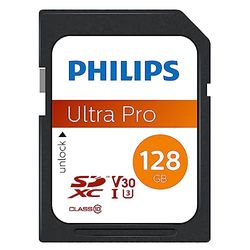 Philips SDXC Card/Tarjeta SDXC de Philips 128GB Clase, UHS-I U3, 4K