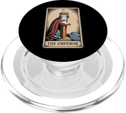 El gato emperador Tarot tarjeta gato rascador poste árbol gato PopSockets PopGrip para MagSafe