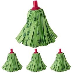 Scotch-Brite Fiocco Lavapavimenti con Testa Triangolare Innovativa, Verde - Pulizia Profonda degli Angoli Difficili, Alta Assorbenza, Attacco Universale (Confezione da 4)