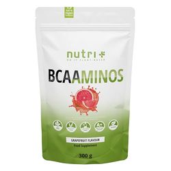 BCAA in polvere al pompelmo - Complesso di aminoacidi ad alto dosaggio - BCAAminos istantanei in polvere vegani - Amminoacidi - 2:1:1 L-Leucina L-Isoleucina L-Valina 300g