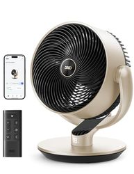 Dreo Smart Fans for Home Bedroom, 11 Inch, Air Circulator Fan with Remote/WiFi/Voice Control, 25dB Quiet DC Room Fan, 120°+90° Oscillating Fan, 6 Modes, 9 Speeds, 12H Timer, Works with Alexa/Google