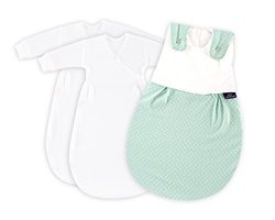 Träumeland S0100352 LiebesMICH Gigoteuse 3 pièces à Pois Vert Menthe Taille 50/56 cm