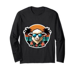 Sheep Sunglasses Tropical Holiday Summer Vacation Farmer Sun Long Sleeve T-Shirt
