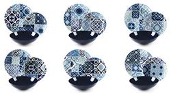 Excelsa Maiolica Blue Service d'assiettes 18 pièces