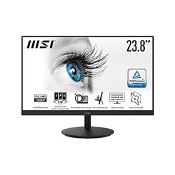 MSI PRO MP242 23.8'' Monitor, Fixed, FHD (1920 x 1080), 75Hz, IPS, 5ms, HDMI, VGA, Built-in Speakers, Anti-Glare, Anti-Flicker, Less Blue light, TÜV Certified, VESA, Kensington