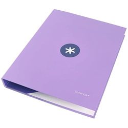 Carpeta liderpapel antartik a4 forrada 4 anillas 25 mm redondas color lavanda