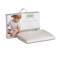 Il protettore per materassino per culla organico Little Green Sheep impermeabile, morbido e assorbente, con topper per materasso ovale 60x75cm (per adattarsi alla culla Stokke Mini).