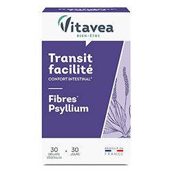 Vitavea - Complément Alimentaire Fibres Psyllium - Idéal Transit, Confort Intestinal - Psyllium et Avoine - 30 gélules - Cure de 1 mois - Fabriqué en France