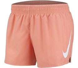 Nike W NK Swoosh Run Short, Pantaloncini Sportivi Donna, Pink Quartz/Pink Quartz/(White), 2XL