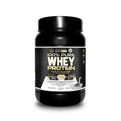 Healthy Fusion, Whey Protein | Protéine de Lactosérum Pure avec Collagène et Magnésium | Boostez vos Entraînements, Renforcez et Augmentez votre Masse Musculaire | 1000g Protéines (Biscuits)
