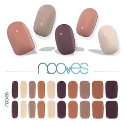 NOOVES NAILS - Pellicola per unghie in gel preforato premium - Secret Eartht | Strisce per unghie in gel semi-durato| Adesivi per unghie semi-permanenti in gel| Gel Nail stickers| Unghie in gel …