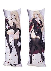 Azur Lane Bismarck Housse de Coussin Motif Dessin animé Pêche 150 x 50 cm Taie d'oreiller Shinano