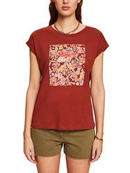 ESPRIT Logo T-shirt met print, 805/terracotta., XXS