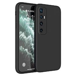 Hoes compatibel met Xiaomi Mi 10S 5G, ultradun TPU zacht frame, hoes, camerabescherming en schermbescherming, anti-vingerafdruk, volledige bescherming, stootvast, zachte telefoonhoes, zwart