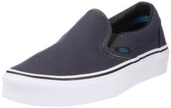 Vans Classic Slip-on (Suited) zwart/tinnen, uniseks sneakers voor volwassenen, Schwarz Suited Zwart Tinnen, 23 EU