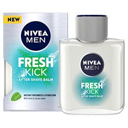 NIVEA MEN Fresh Kick After Shave Balm (100ml), Refreshing After Shave Lotion, Men's Skin Care, After Shave Balm with Mint and Cactus Water