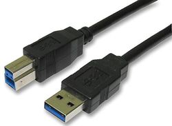 Pro Signal PSG91610 USB 3.0 A Mannelijk naar B Mannelijk Lead, 0,5 m, Zwart