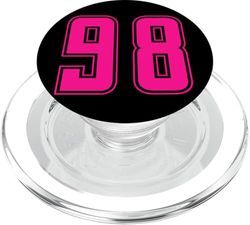 Pink Número 98 Equipo Junior Sports Uniforme numerado PopSockets PopGrip para MagSafe