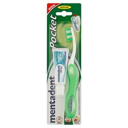 Mentadent Pocket Pasta Dental + Plegable Viaje Cepillo Dental Pocket Equipo