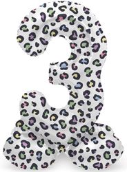 Folat 64743 Birthday Balloon Standing Number 3 Bright Panther White 41 cm - Decoration Birthday Decoration, Balloon Number, No Helium Required