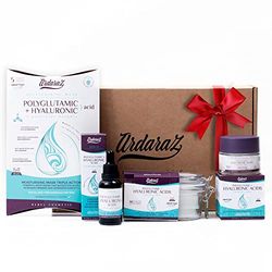 Ardaraz Masque Visage Soin à l'Acide Hyaluronique et Polyglutamique. Masque Hydratant Visage Anti Rides Revolumisant pour une Peau Repulpée. Masque pour le visage lot de 5
