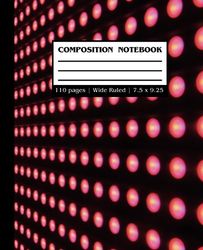 Red Lights Composition Notebook: Wide Ruled, 110 Pages, 7.5" x 9.25"