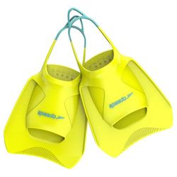 Speedo Biofuse Fitness Aletas de natación para Unisex Adulto, Hyper Yellow / Arctic Glass, S