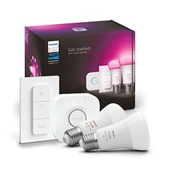 Philips Hue - Startkit 2xE27 + Bridge & Dimmer - Wit & Kleur Ambiance