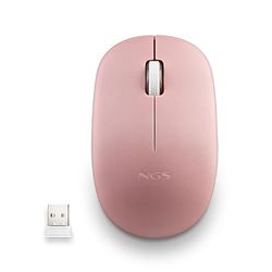 Optische draadloze muis, roze, ergonomisch ontwerp, geschikt voor notebook, USB-poort, hoge precisie, licht en draagbaar
