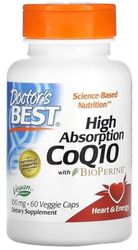 Doctor's Best - High Absorption CoQ10 with BioPerine | 100mg CoQ10 for Heart Health and Energy - 60 Capsules