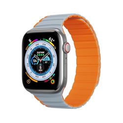 DUX DUCIS [LD Cinturino magnetico per Apple Watch 38 mm/40 mm/41 mm, cinturino di ricambio magnetico – grigio/arancione, grigio arancione, taglia unica, Grigio arancione, One Size
