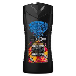 Axe - Gel doccia Skateboard & Fresh Roses (per bagno doccia da uomo senza parabeni), 1 pezzo (1 x 250 ml)