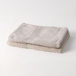 TODAY Set of 2 Hand Towels 50 x 90 cm 100% Cotton Dune