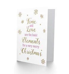 Wee Blue Coo Time and Love Christmas Christmas Greetings Card