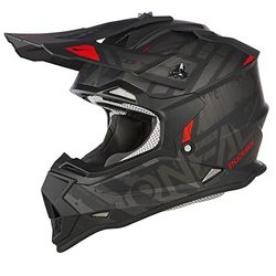 O'NEAL | Motocrosshjälm | MX Enduro | ABS-skal, ventilationsöppningar för optimal kylning | 2SRS hjälm glitter V.23 | vuxna | svart grå | storlek XXL (63/64 cm)
