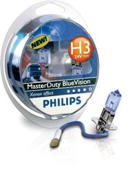 Philips 13336MDBVB1 MasterDuty BlueVision Lâmpada H3 para faróis dianteiros (1 unidade, 24 V, 70 W)
