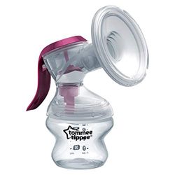 Tommee Tippee "Made for Me" manuell bröstpump, ergonomiskt handtag, BPA-fri, transparent