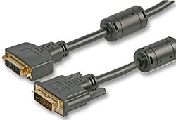 Pro Signal PSG90591 - Cable DVI-D de doble enlace macho a hembra, 1 m, color negro